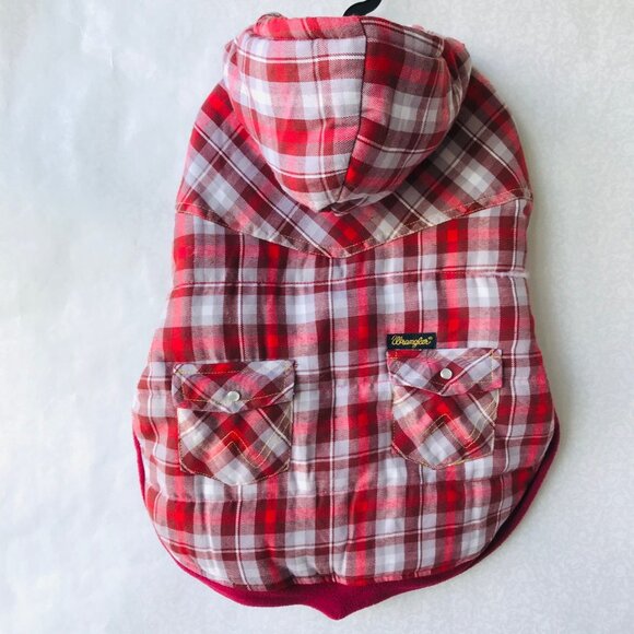 Wrangler Reversible Flannel and Fleece Dog Vest /Jacket  Size : M - Picture 1 of 8